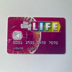 The Game of Life Electronic Game Edition Replacement Purple Credit Debit Card